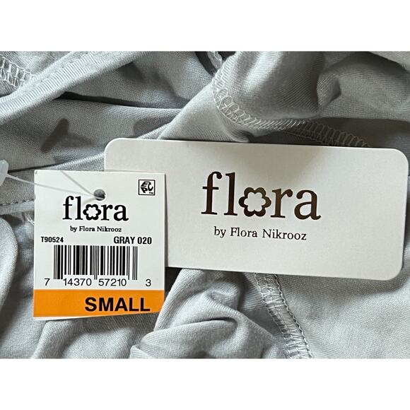 FLORA NIKROOZ WOMENS SMALL LIGHTWEIGHT LONG SLEEVE PAJAMA TOP ONLY GREY - Picture 11 of 12